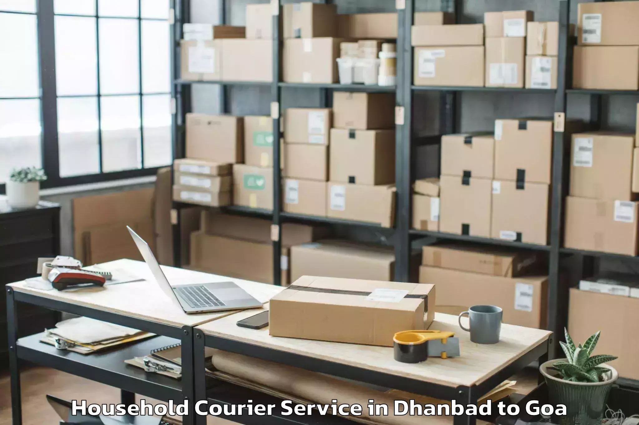 Book Your Dhanbad to Saligao Household Courier Today